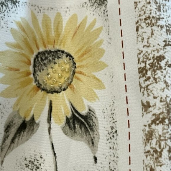 Alfred Dunner Jacket 16WP Floral Zip Up Lightweight Sunflower Beaded COTTAGECORE - Picture 9 of 10